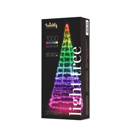 19.5' Twinkly Light Tree RGBW, 1000L, Pole NOT Included, Wifi