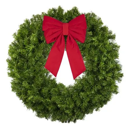 36" Unlit Deluxe Oregon Fir Wreath - Bow Option Available - Image 4