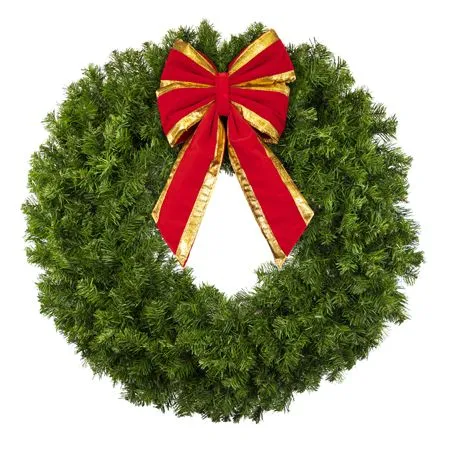 36" Unlit Deluxe Oregon Fir Wreath - Bow Option Available - Image 3