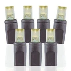 70 Light 2800K Standard Warm White 5 Mm Wide Angle Conical LED Christmas Lights - Brown Wire