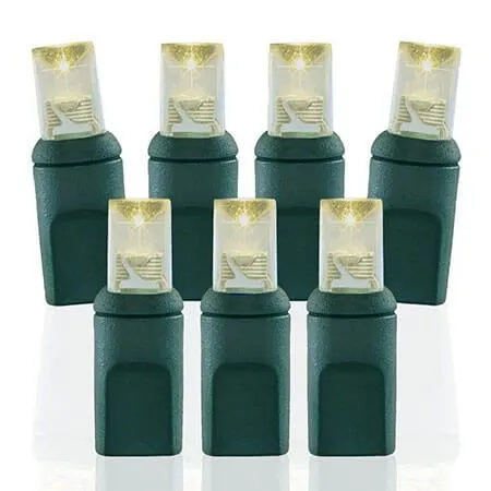 100 Light 2800K Warm White 5 Mm Wide Angle Conical LED Christmas Lights