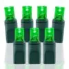 70 Lights Green 5 Mm Wide Angle Conical LED Christmas Lights