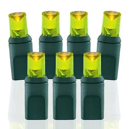 70 Light Yellow 5 Mm Wide Angle Conical LED Christmas Lights