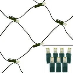 100 Light 2800K Warm White 5 Mm Wide Angle Conical LED Net Lights