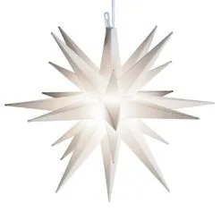 14" Moravian Star, White