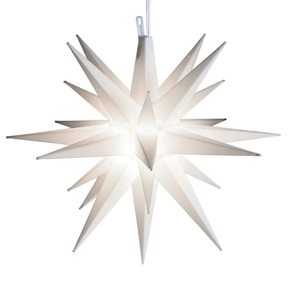 14" Moravian Star, White