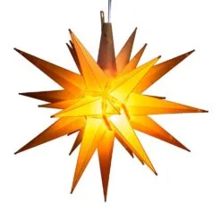 14" Moravian Star, Yellow